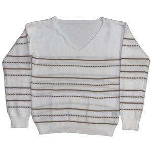 SHEIN Lune - Striped pattern dropped shoulder sweater - size small